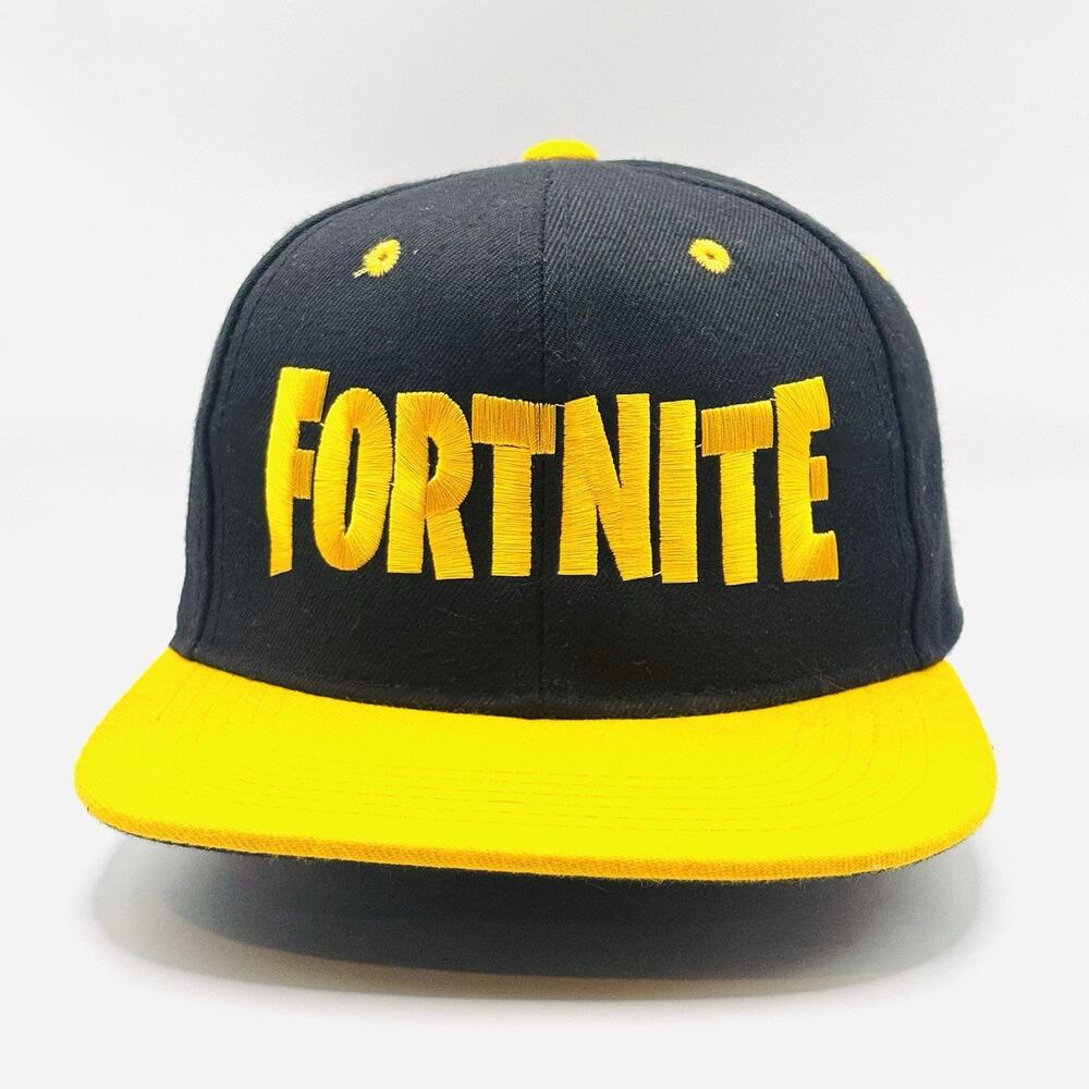 Fortnite Black Snapback Hat Graphic Logo Character Art Peely Raven Skull Trooper